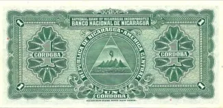 Nicaragua 1 Córdoba, 1935-1938 reverse