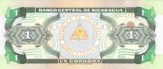 Nicaragua 1 Córdoba, 1990 reverse