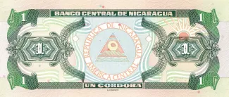 Nicaragua 1 Córdoba, 1995 reverse