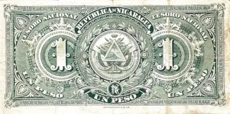 Nicaragua 1 Peso, 1894 reverse