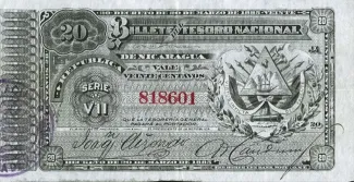 Nicaragua 20 Centavos, 1885