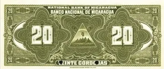 Nicaragua 20 Córdobas, 1912 reverse