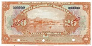 Nicaragua 20 Córdobas, 1939 image