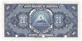 Nicaragua 20 Córdobas, 1929-1939 reverse
