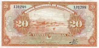 Nicaragua 20 Córdobas, 1951 image