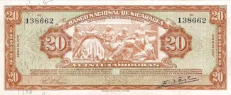 Nicaragua 20 Córdobas, 1960 image