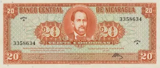 Nicaragua 20 Córdobas, 1962 image