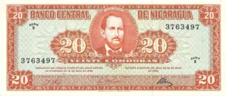 Nicaragua 20 Córdobas, 1968 image