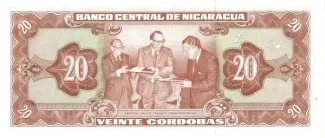 Nicaragua 20 Córdobas, 1978 reverse
