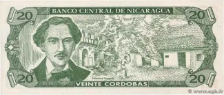 Nicaragua 20 Córdobas, 1990 reverse