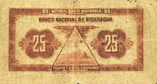 Nicaragua 25 Centavos, 1914-1918 reverse