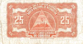 Nicaragua 25 Centavos, 1938 reverse