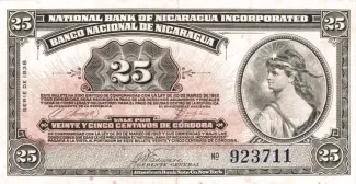 Nicaragua 25 Centavos, 1938 image
