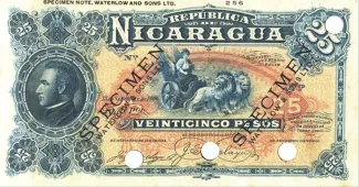 Nicaragua 25 Pesos, 1900