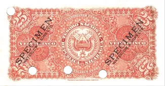 Nicaragua 25 Pesos, 1900 reverse