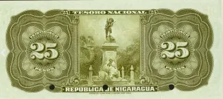 Nicaragua 25 Pesos, 1910 reverse