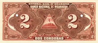 Nicaragua 2 Córdobas, 1914-1918 reverse