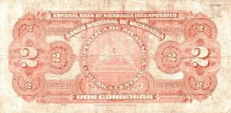 Nicaragua 2 Córdobas, 1939 reverse