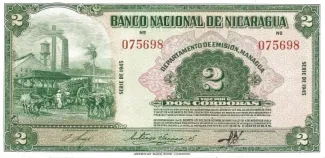 Nicaragua 2 Córdobas, 1945 image