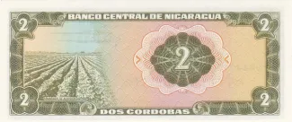 Nicaragua 2 Córdobas, 1972 reverse
