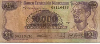 Nicaragua 50.000 Córdobas, 1987 image