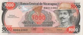 Nicaragua 5.000 Córdobas, 1988 image