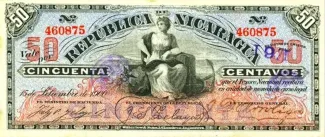 Nicaragua 50 Centavos, 1900