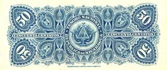 Nicaragua 50 Centavos, 1900 reverse