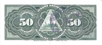 Nicaragua 50 Centavos, 1910 reverse