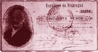 Nicaragua 50 Pesos, 1909