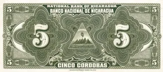Nicaragua 5 Córdobas, 1912 reverse