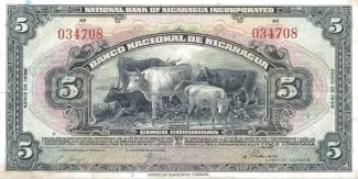 Nicaragua 5 Córdobas, 1939 image