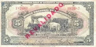 Nicaragua 5 Córdobas, 1934 image