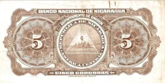 Nicaragua 5 Córdobas, 1942-1951 reverse