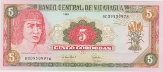 Nicaragua 5 Córdobas, 1995 image