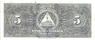 Nicaragua 5 Pesos, 1910 reverse