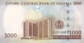 Nigeria 1.000 Naira, 2005-2022 reverse