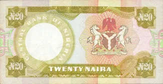 Nigeria 20 Naira, 1977-1984 reverse