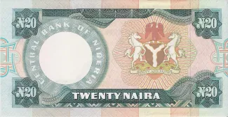 Nigeria 20 Naira, 2001-2006 (1984-2006) reverse