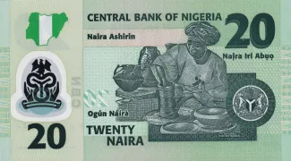 Nigeria 20 Naira, 2006-2024 reverse