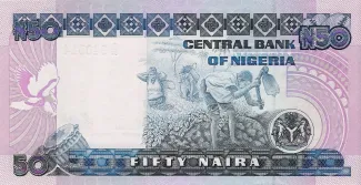 Nigeria 50 Naira, 2001-2005 (1991-2005) reverse