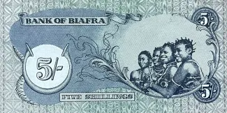 Nigeria 5 Shillings, 1968-1969 reverse