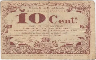 Nord, Department of 10 Centimes, 1917 image
