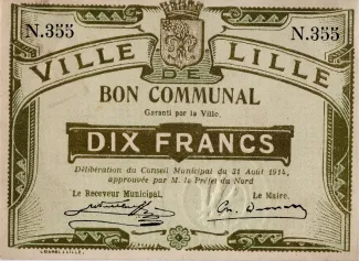 Nord, Department of 10 Francs, 1914 image
