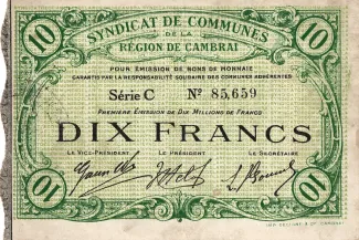 Nord, Department of 10 Francs, 1917 image