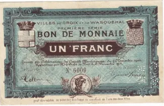 Nord, Department of 1 Franc, 1914 image