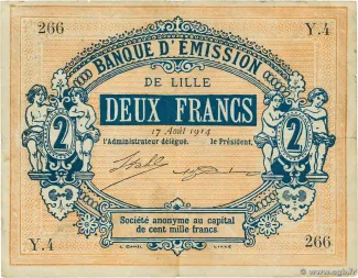 Nord, Department of 2 Francs, 1914 image