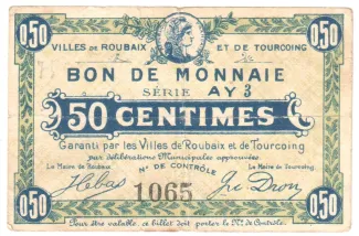 Nord, Department of 50 Centimes,  image