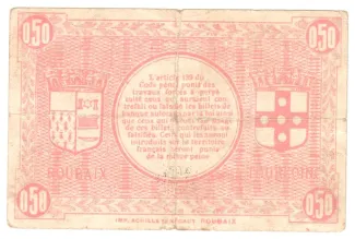 Nord, Department of 50 Centimes, reverse