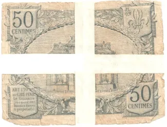 Nord, Department of 50 Centimes, 1915 reverse